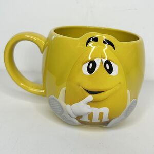 M&M's World Yellow Character 3D Sculpted Coffee 18oz Mug New